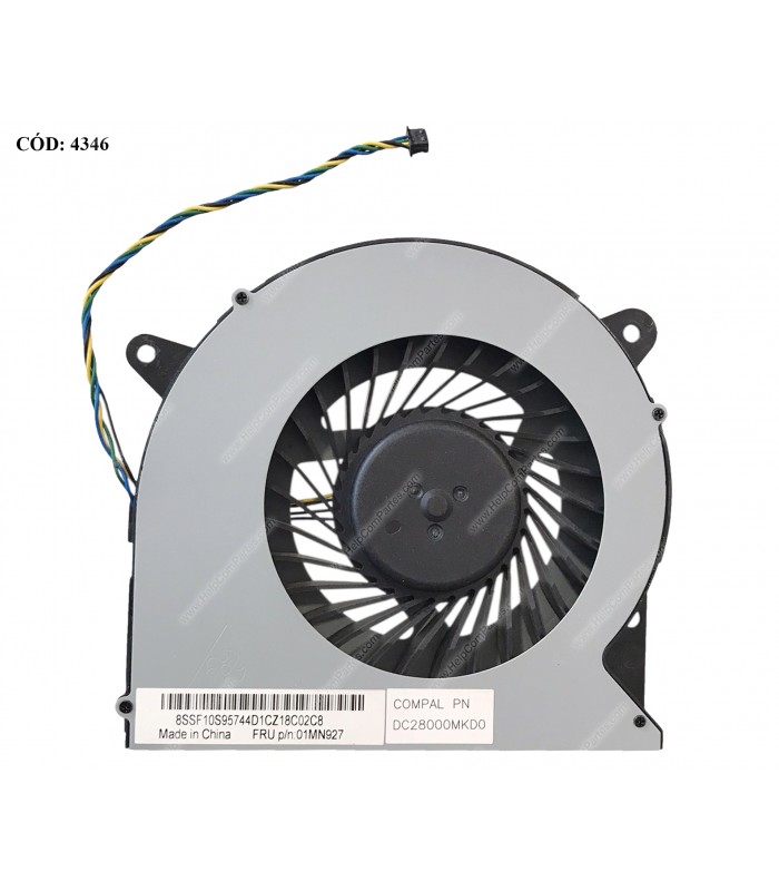VENTI. LENOVO AIO IC 3-22IMB05 3-24IMB05 3-27IMB05 A340-22ICB A340-22ICK A340-24ICB A340-24ICK SERIES 01MN927 4PIN ORIG. (SN)