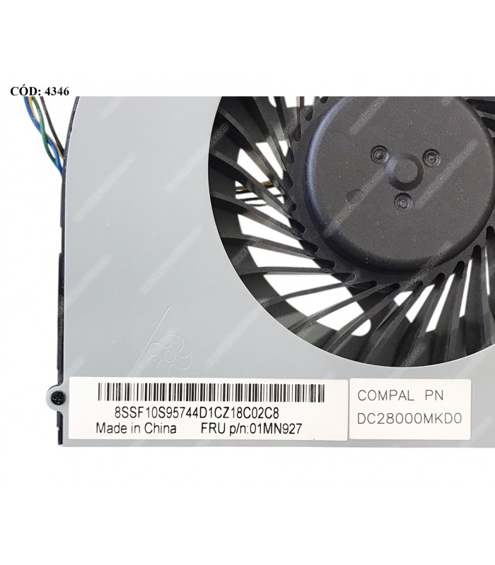 VENTI. LENOVO AIO IC 3-22IMB05 3-24IMB05 3-27IMB05 A340-22ICB A340-22ICK A340-24ICB A340-24ICK SERIES 01MN927 4PIN ORIG. (SN)