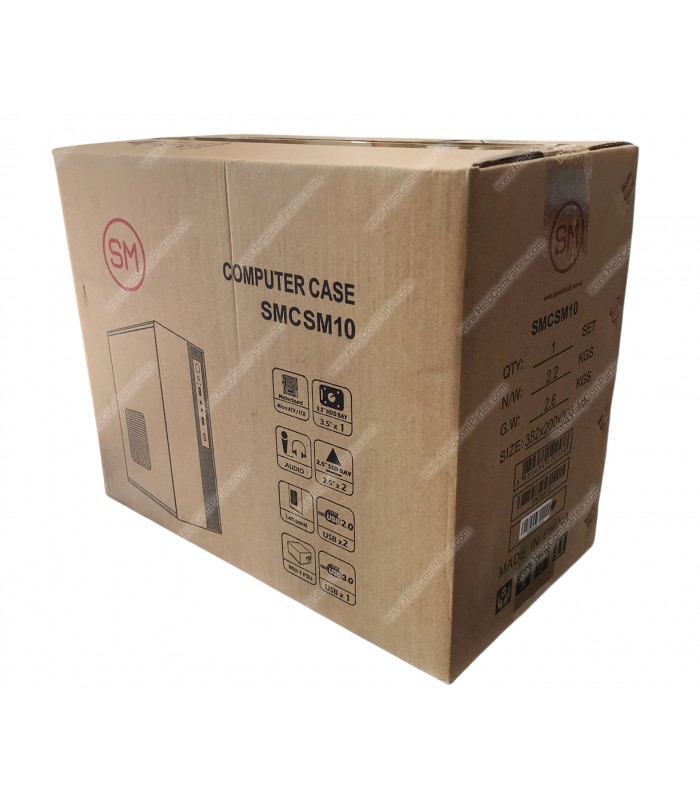 CASE SPEEDMIND SMCSM10 MICRO ATX/ITX / 600W / 1XUSB 3.0/ 2XUSB 2.0 /3.5"X1/2.5"X2 /PC  NEGRO