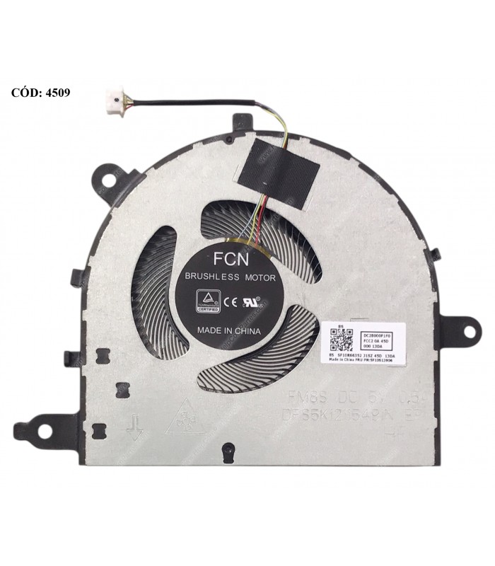 VENTI. LENOVO IP 5-15IIL05 5-15ARE05 5-15ITL05 5-15ALC05 2020/21 SERIES CPU 5V 4PIN 5F10S13906 ORIG.