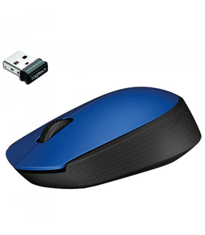 MOUSE LOGITECH M170 INALÁMBRICO AZUL/NEGRO / OPTICO/ USB-A /3BOTONES/1000DPI/12M BATT/10m/2D RUEDA/1XAAA/ 910-004800