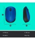 MOUSE LOGITECH M170 INALÁMBRICO AZUL/NEGRO / OPTICO/ USB-A /3BOTONES/1000DPI/12M BATT/10m/2D RUEDA/1XAAA/ 910-004800