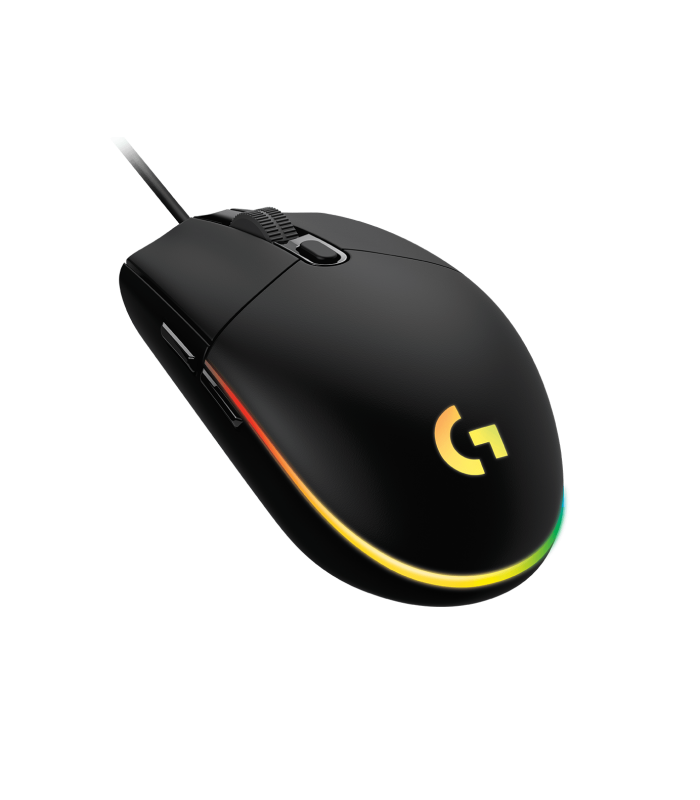 MOUSE LOGITECH G203 USB-A ALAMBRICO RGB LIGHTSYNC GAMING NEGRO ARM/OPTICO/6BOTONES P./8000DPI/ 2.1M PC 910-005790 