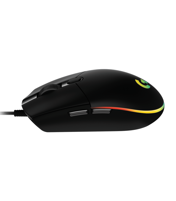 MOUSE LOGITECH G203 USB-A ALAMBRICO RGB LIGHTSYNC GAMING NEGRO ARM/OPTICO/6BOTONES P./8000DPI/ 2.1M PC 910-005790 