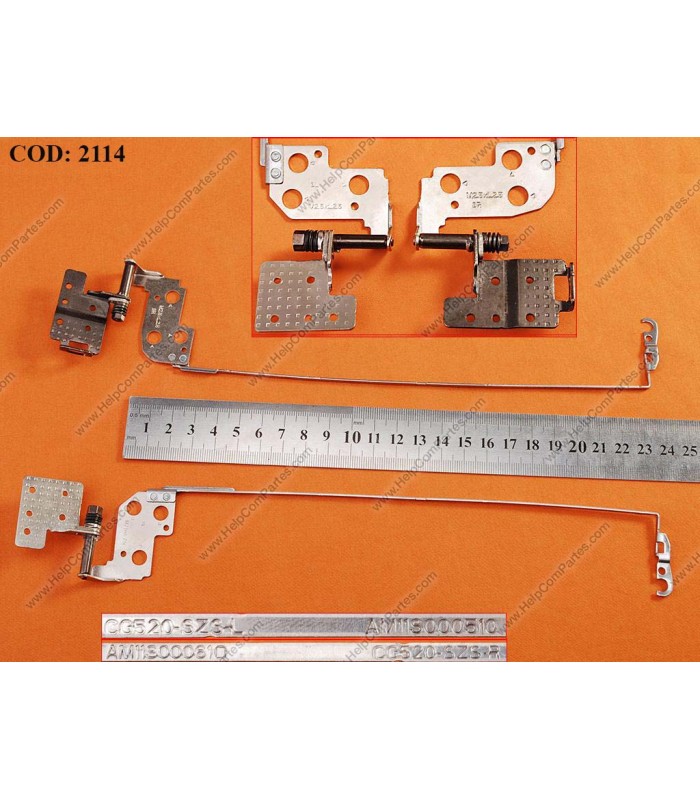BISAGRAS LENOVO IDEAPAD 110-15IBR 110-15ACL 110-15AST SERIES R/L AM11S000510 AM11S000610 ORIG.