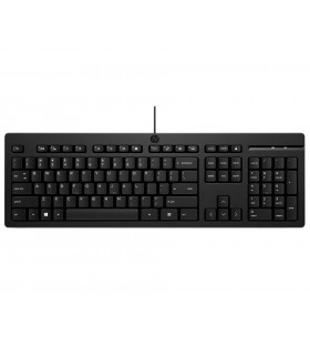 TECLADO HP 125 USB-A ALAMBRICO / NEGRO / PC US / M27527-001 / ORIG.