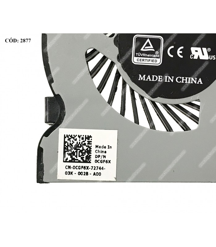 VENTI. DELL INSPIRON 15-3565 3567 3568 14-5447 5557 5548 VOSTRO 14-3468 15-3568 3578 SERIES 0CGF6X 3PIN ORIG. 