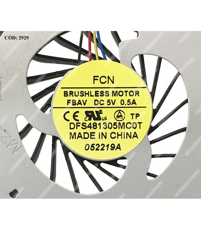 VENTI. HP PAV DV6 DV6-7000 DV6T-7000 DV7-7000 SERIES  682179-001 4PIN ORIG.