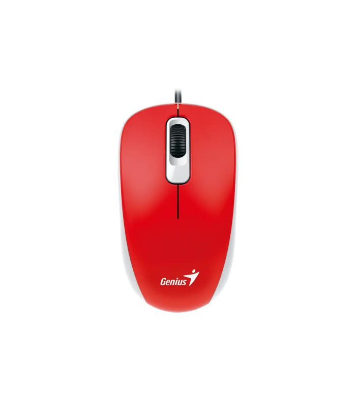 MOUSE GENIUS DX-110 G5 USB-A ALAMBRICO/ROJO PASION/OPTICO/3BOTONES/1200DPI/ 1.5M PC