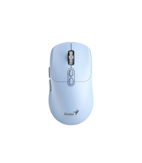 MOUSE GENIUS NX-8080S BT INALÁMBRICO AZUL TIFFANY/RF 2.4GHz+BT 5.3/OPTICO/USB-A/7BOTONES AI/1600DPI/10m/1XAA/SILEN/ERGO.