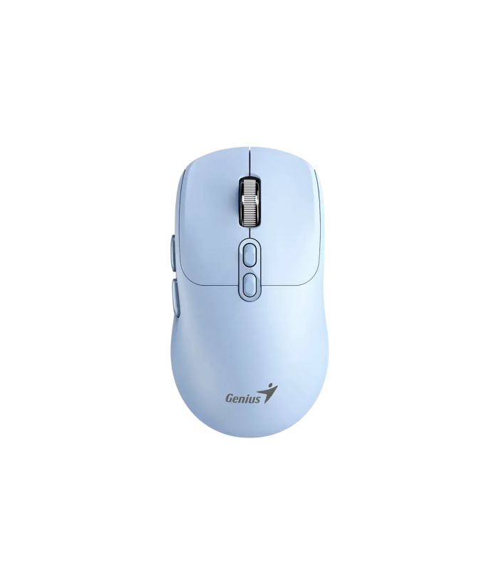 MOUSE GENIUS NX-8080S BT INALÁMBRICO AZUL TIFFANY/RF 2.4GHz+BT 5.3/OPTICO/USB-A/7BOTONES AI/1600DPI/10m/1XAA/SILEN/ERGO.