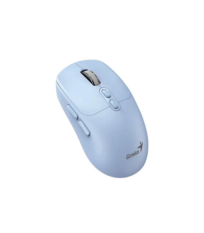 MOUSE GENIUS NX-8080S BT INALÁMBRICO AZUL TIFFANY/RF 2.4GHz+BT 5.3/OPTICO/USB-A/7BOTONES AI/1600DPI/10m/1XAA/SILEN/ERGO.