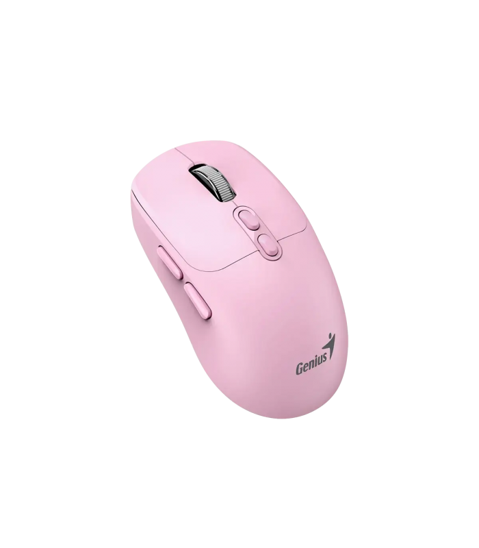 MOUSE GENIUS NX-8080S BT INALÁMBRICO ROSA JUVENIL/RF 2.4GHz+BT 5.3/OPTICO/USB-A/7BOTONES AI/1600DPI/10m/1XAA/SILEN/ERGO.