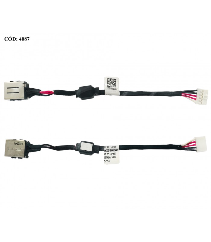 DC JACK POWER DELL LATITUDE 5547 E5430 E5440 E5530 SERIES +CABLE 0GCX6J GCX6J DC301000Q00 ORIG.