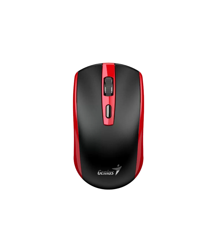 MOUSE GENIUS ECO-8150 INALÁMBRICO RED /RF 2.4GHz/OPTICO/USB-A/4BOTONES AI/1200DPI/10m/BATT USB-C