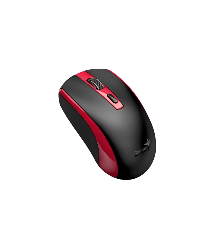 MOUSE GENIUS ECO-8150 INALÁMBRICO RED /RF 2.4GHz/OPTICO/USB-A/4BOTONES AI/1200DPI/10m/BATT USB-C