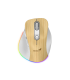 MOUSE GENIUS ERGO 9000S PRO INALÁMBRICO MADERA /RF 2.4GHz+BT 5.3/OPTICO/USB-A/RGB 7C/6BOTONES/2400DPI/10m/BATT USB-C/SILEN/ERGO.
