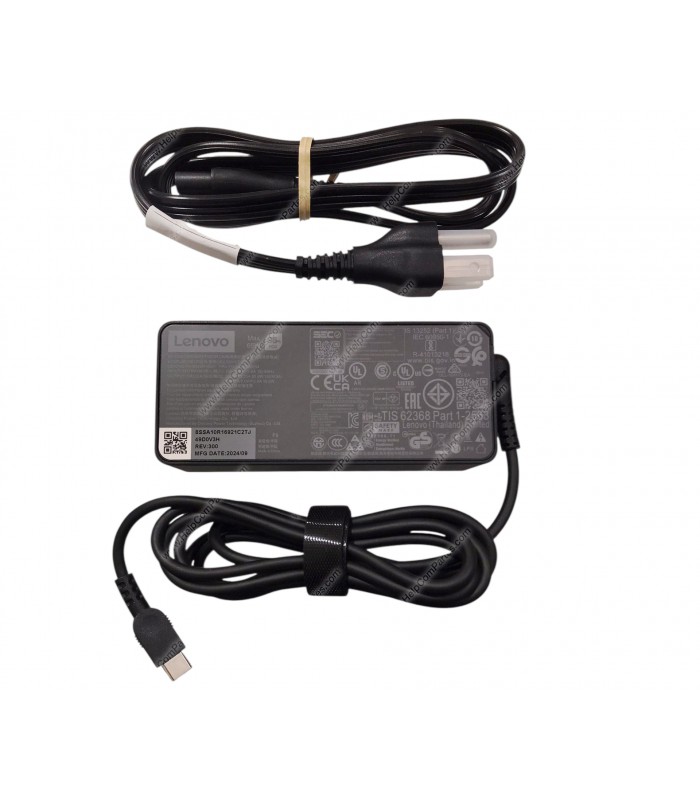 CARGADOR LENOVO USB-C 65.0W 20.0V---3.25A /15.0V---3.0A /9.0V---2.0A /5.0V---2.0A 10.0W 100V-240V~ 60HzUS 3PRONG 02DL124 ORIG