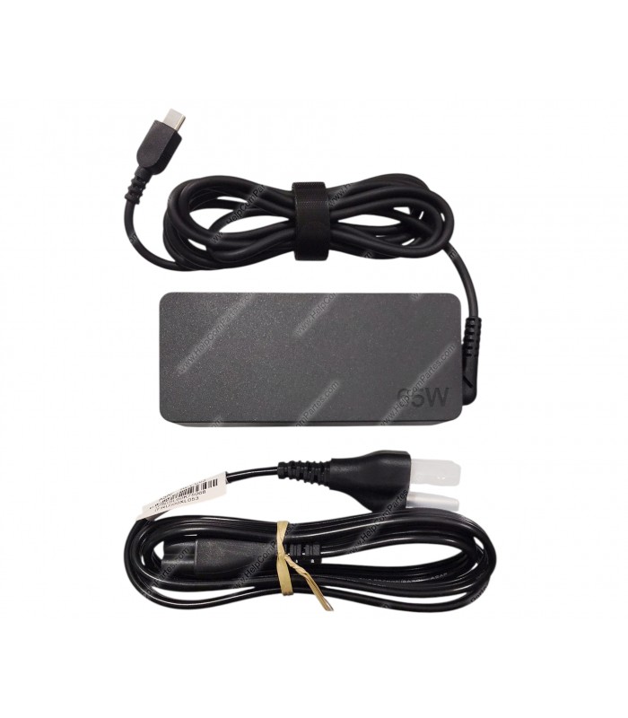 CARGADOR LENOVO USB-C 65.0W 20.0V---3.25A /15.0V---3.0A /9.0V---2.0A /5.0V---2.0A 10.0W 100V-240V~ 60HzUS 3PRONG 02DL124 ORIG