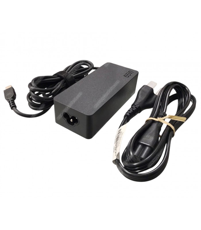 CARGADOR LENOVO USB-C 65.0W 20.0V---3.25A /15.0V---3.0A /9.0V---2.0A /5.0V---2.0A 10.0W 100V-240V~ 60HzUS 3PRONG 02DL124 ORIG