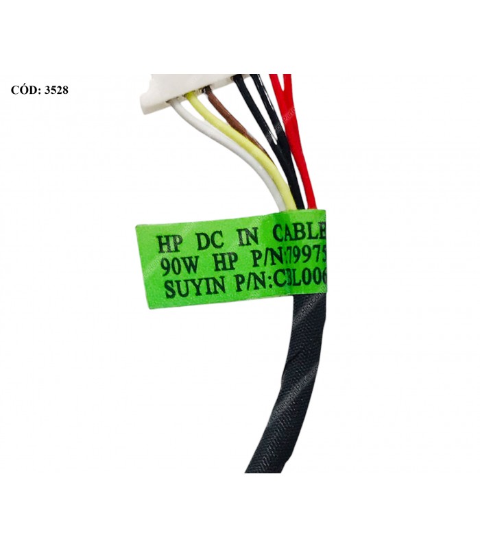 DC JACK POWER HP 15-DWXXXX 15-GW 15T-DW 15Z-GW 15S-DU 15S-GU 15S-GY 250/255/256 G8 G9 SERIES 4.5MM 90W 8P 26.CM L51995-001 ORIG.