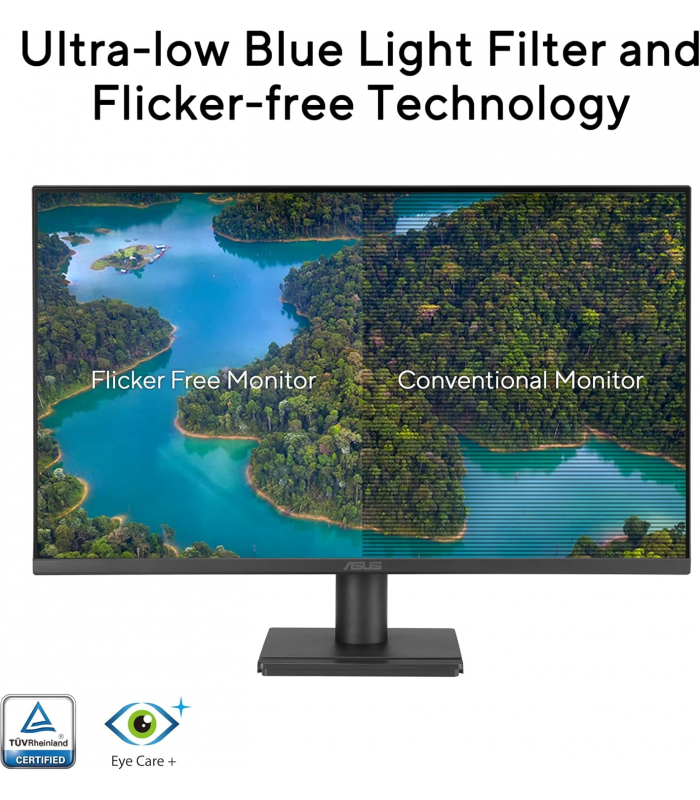 MONITOR ASUS VA279HG 27"FHD 1920x1080 120Hz IPS/350N/1ms/16.7M/99%sRGB/INCLI+ALT/1X HDMI/1X VGA/BK 1Y