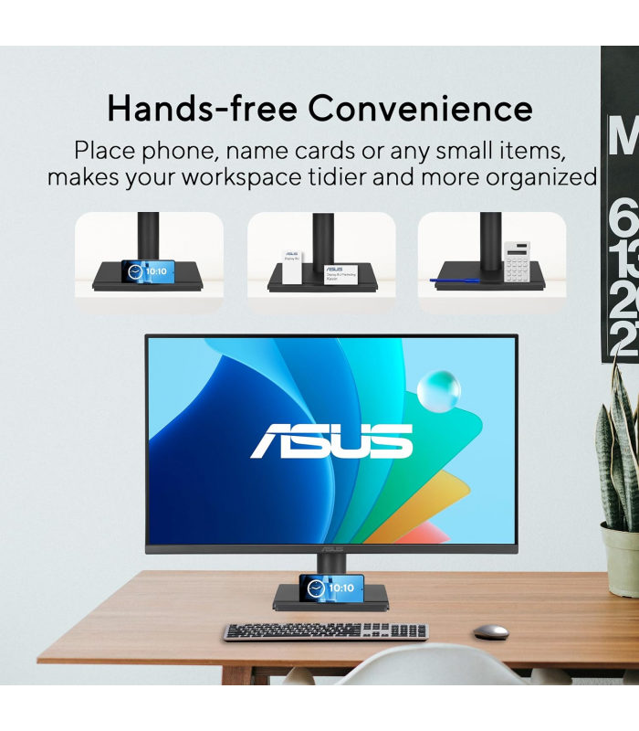 MONITOR ASUS VA279HG 27"FHD 1920x1080 120Hz IPS/350N/1ms/16.7M/99%sRGB/INCLI+ALT/1X HDMI/1X VGA/BK 1Y
