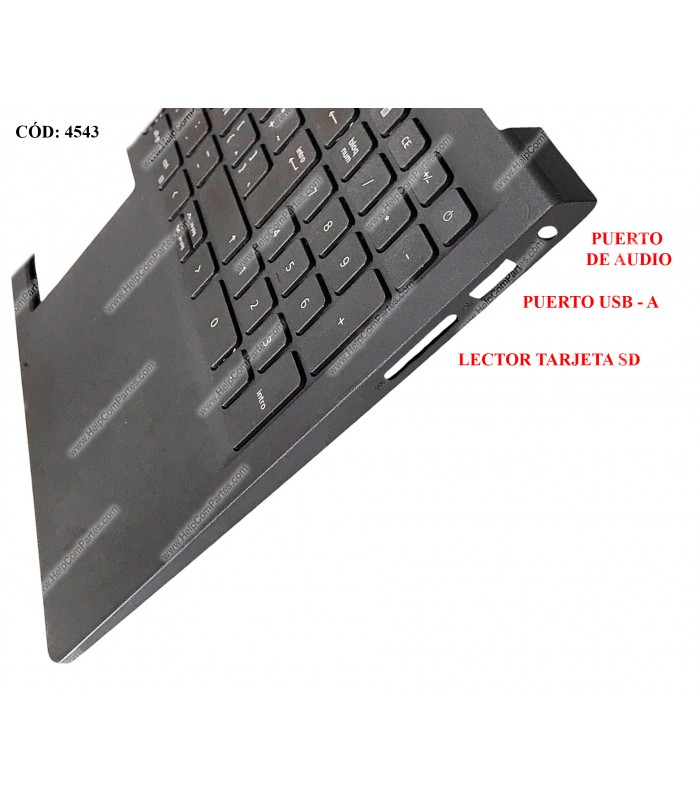 DELL ASSY W/KB W/PLMRST 15 3510 3511 3515 3520 3521 3525 3530 VOSTRO 3510 3520 SERIES USB-A N-BL 15.6" 0MM6M3 BLK LA ORIG. (DS)