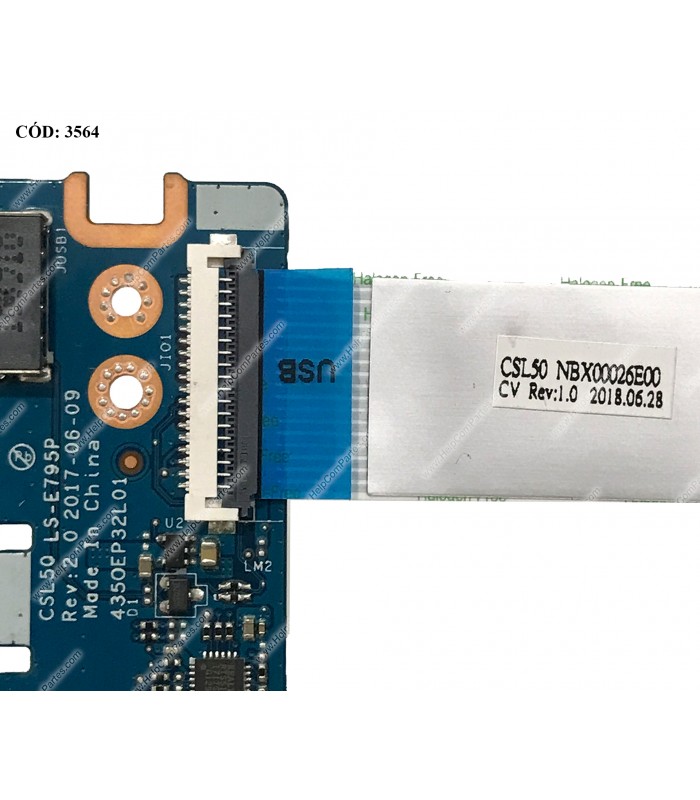 USB BD I/O W/CABLE HP 15-BS 15-BW 15-RA 15T-BR 15T-BS 15Z-BW 15G-BR 15Q-BU 15Q-BY 250 255 256 G6 SERIES 924929-001 ORIG.