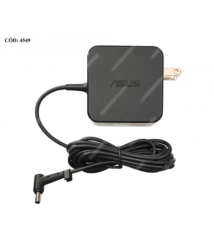 CARGADOR ASUS 19V---2.37A 45W PIN 4.0*1.35MM 100-240V~ US 50-60Hz 2PRONG TIPO A 0A001-00233300 ORIG. (DS)