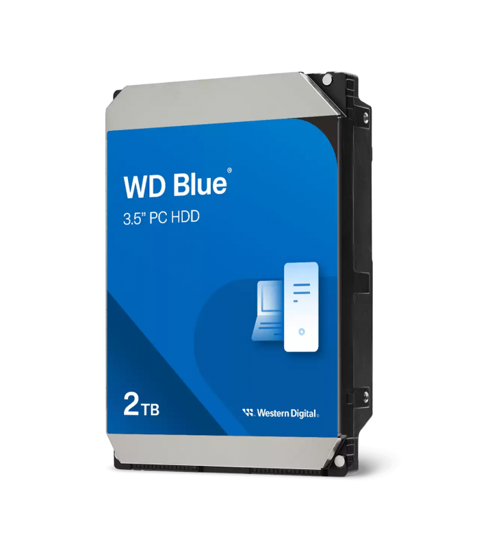 HDD WD BLUE 2TB 3.5" 7200RMP SATA III, 6.0Gb/s SMR 256MB TB110/Y 215MB/s INTERNO WD20EZBX PC