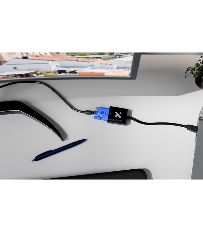 ADAPTADOR XTECH XTC-384 HDMI A VGA HEMBRA 1080P 60Hz 5Gbps 32AWG HDMI1.3 23CM PC