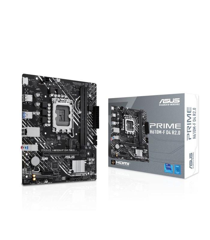 MBO ASUS PRIME H610M-F D4 R2.0/ mATX/LGA1700/2X DDR4 3200/2X SATA/6X USB/1Gb-R/1X HDMI/1X PCIE4/1X PCIE3/1X M.2/12TH 13TH 14TH
