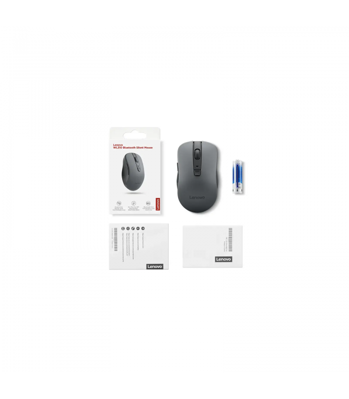 MOUSE LENOVO WL310 BT INALÁMBRICO GR /RF BT 5.0/OPTICO/USB-A/6BOTONES/1600DPI/3M BATT/10m/1XAA/SILEN/ERGO/GY51Q65622