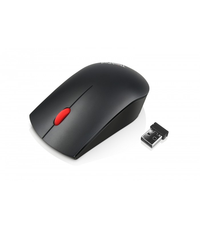 MOUSE LENOVO ThinkPad Essential INALÁMBRICO BLK /RF 2.4GHz/OPTICO/USB-A/3BOTONES/1200DPI/12M BATT/10m/XAA/SILEN/ERGO/4X30M56888.