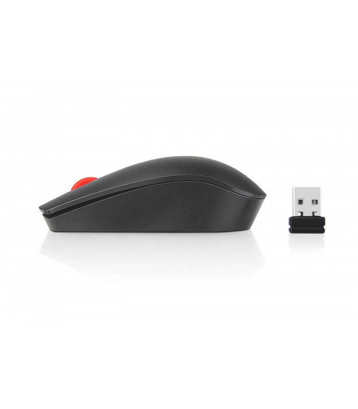 MOUSE LENOVO ThinkPad Essential INALÁMBRICO BLK /RF 2.4GHz/OPTICO/USB-A/3BOTONES/1200DPI/12M BATT/10m/XAA/SILEN/ERGO/4X30M56888.
