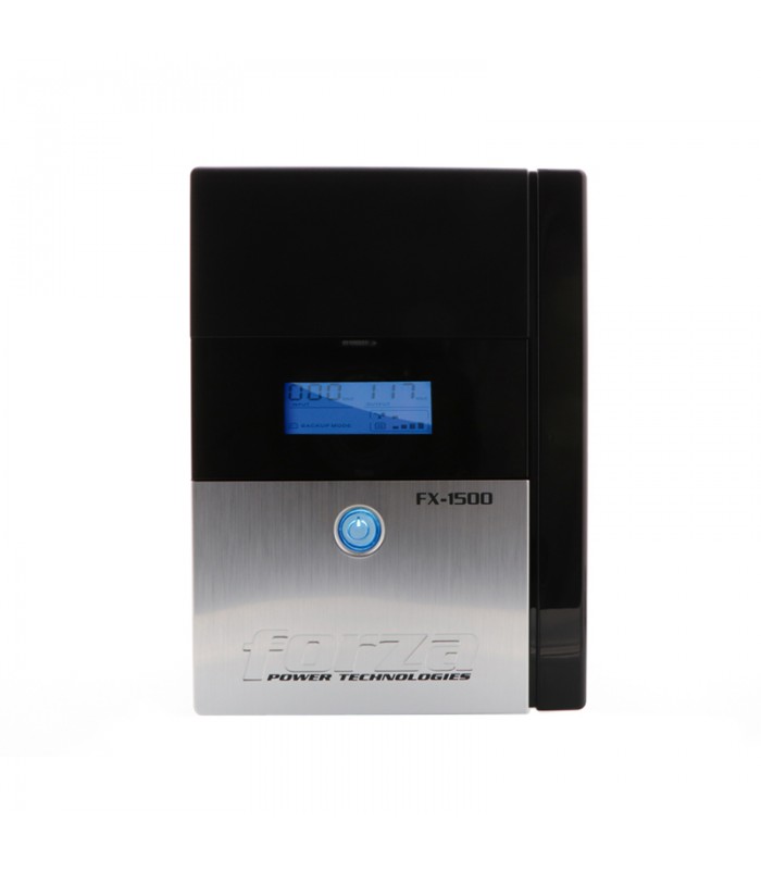 UPS FORZA FX-1500LCD 1500VA/840W 1.5K 120VAC 65hz/13.6A/RJ45-RJ11/8SLDS/GIGA/COAX/TORRE/5-15R/LCD/INTERACTIVA/ 12/9Ah(2)/64MIN.