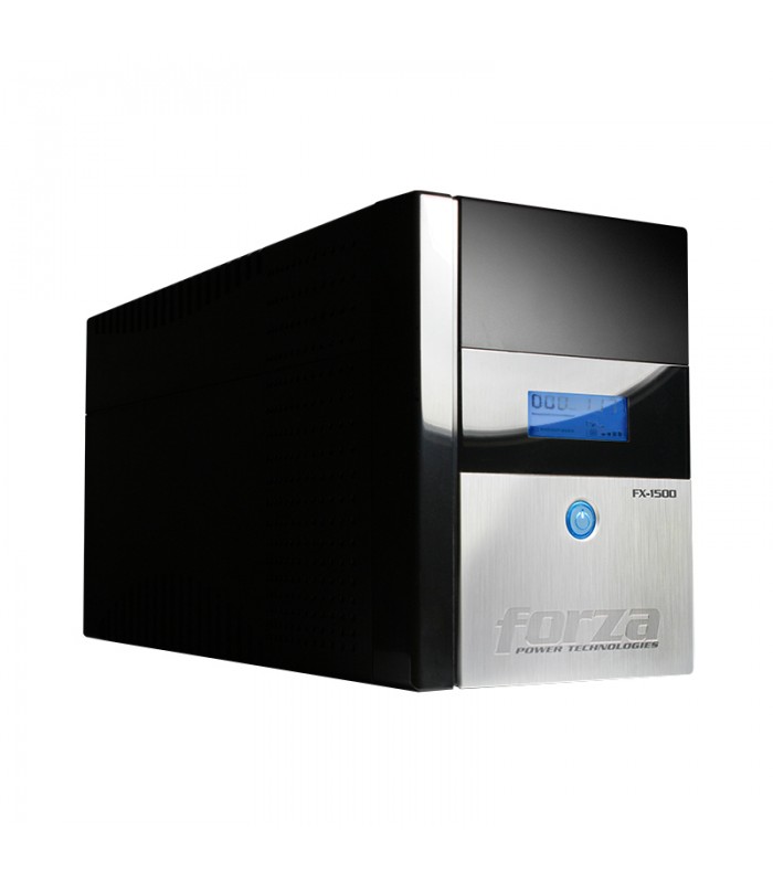 UPS FORZA FX-1500LCD 1500VA/840W 1.5K 120VAC 65hz/13.6A/RJ45-RJ11/8SLDS/GIGA/COAX/TORRE/5-15R/LCD/INTERACTIVA/ 12/9Ah(2)/64MIN.