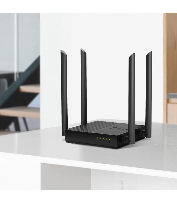 ROUTER TP-LINK ARCHER C64 V2 AC1200/MU-MIMO 2.4/5GHz/300MPPS+867MBPS/4ANTENAS/IPTV-IPV6/4-PTOS GIGABIT/MR/MAP
