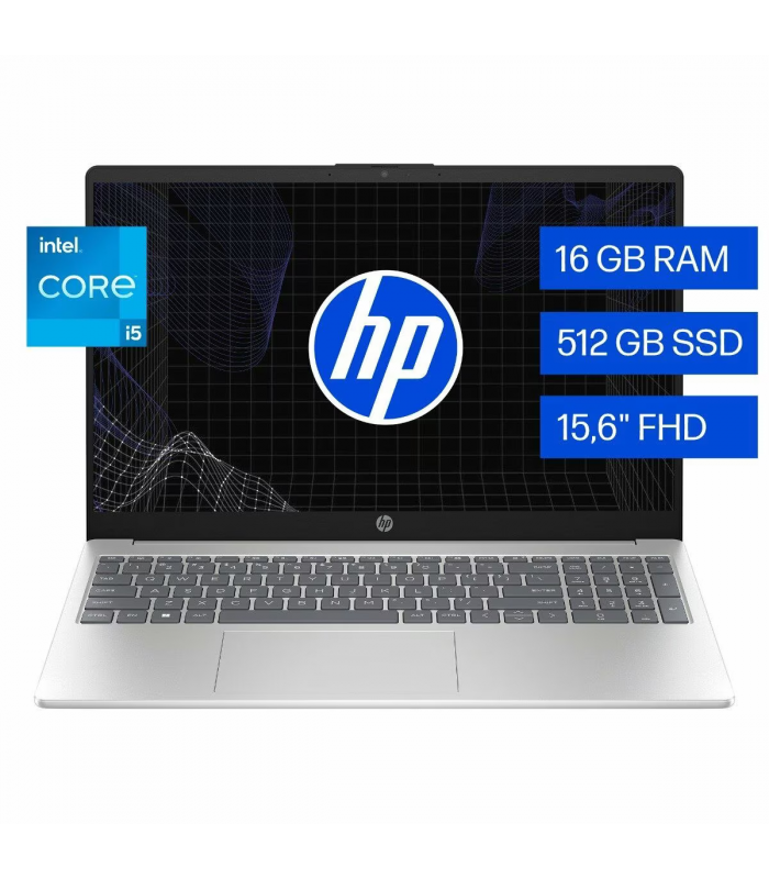 NB HP 15-FD0059LA/I5-1235U/2.5/T4.40GHz 8C/16GB/512SSD/15.6FHD/Win11H/WiFi6+BT5.3/3CELL/SIL/LA/A4BB5LAABM 1Y