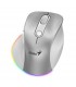 MOUSE GENIUS ERGO 9000S PRO INALÁMBRICO SLVR /RF 2.4GHz+BT 5.3/OPTICO/USB-A/RGB 7C/6BOTONES/2400DPI/10m/BATT USB-C/SILEN/ERGO.