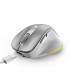 MOUSE GENIUS ERGO 9000S PRO INALÁMBRICO SLVR /RF 2.4GHz+BT 5.3/OPTICO/USB-A/RGB 7C/6BOTONES/2400DPI/10m/BATT USB-C/SILEN/ERGO.