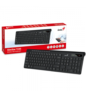 TECLADO GENIUS SLIMSTAR 7230 NEGRO MULTIMEDIA WIRELESS 2.4GHz ESPAÑOL PC