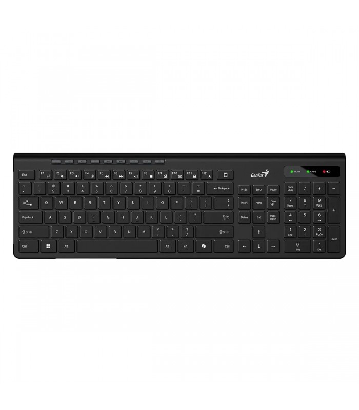 TECLADO GENIUS SLIMSTAR 7230 INALAMBRICO 2.4GHz / AI COPILOT / FN / PC / ESPAÑOL / BK