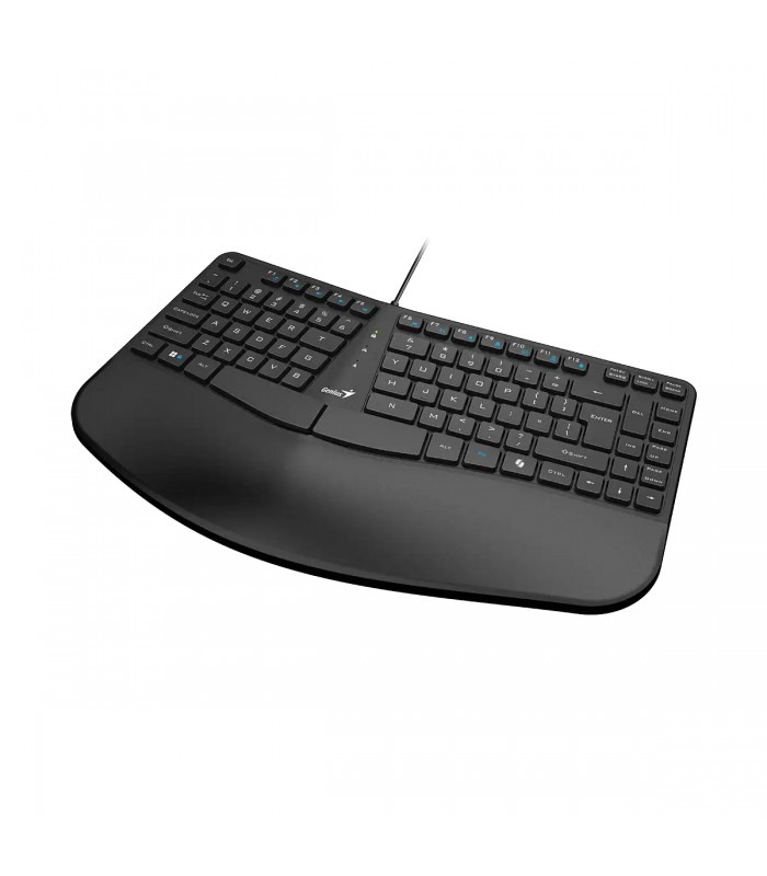 TECLADO GENIUS ERGO KB-700 USB-A ALAMBRICO/ERGONOMICO DIVIDIDO/ PALM REST/1.5M NEGRO ESPAÑOL PC