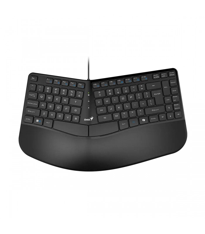 TECLADO GENIUS ERGO KB-700 USB-A ALAMBRICO/ERGONOMICO DIVIDIDO/ PALM REST/1.5M NEGRO ESPAÑOL PC