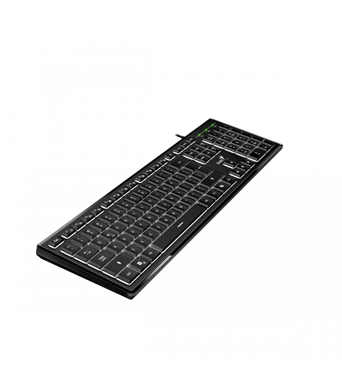 TECLADO GENIUS SLIMSTAR 820 USB-A ALAMBRICO / ILUMINATED / NEGRO / AI COP / FN 12 / ANTIGHOST  / 1.8M / SP