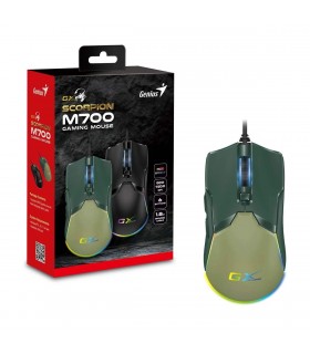 MOUSE GENIUS SCORPION M700 USB ALAMBRICO GAMING 6BOTONES RGB LED 800-7200DPI PC