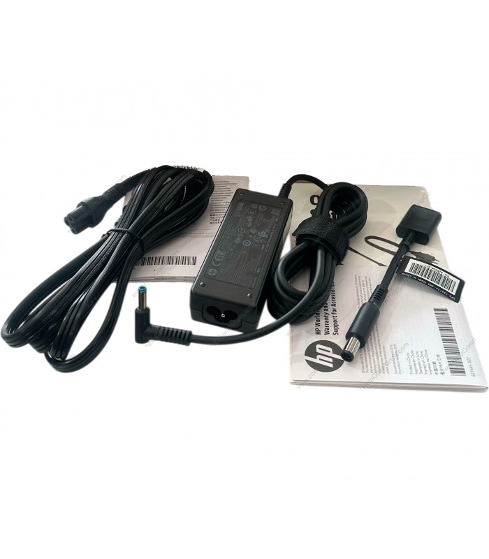CARGADOR HP 19.5V---2.31A 45W PIN 4.5*3.0 100-240V~ 50-60Hz US 3PRONG PUNTA AZUL H6Y88UTABA KIT P.C ORIG.