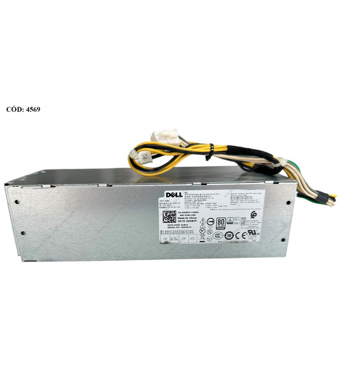 PSU DELL 240W 80 PLUS BRONZE/ 6+4PIN /OPTIPLEX 3050 3060 3070 3650 3670 5050 7050 MT V3668 V3669 SERIES SFF 0DK87P ORIG.(SN)